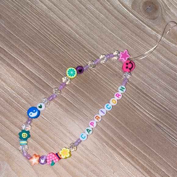 Handmade Y2K Zodiac Inspired Trendy Beaded Phone Case Lanyard Wrist Strap - Picture 5 of 8